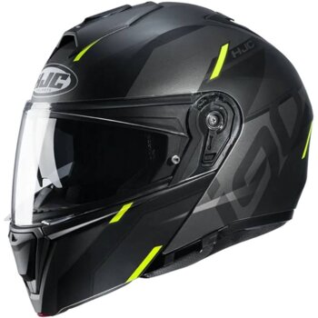 CAPACETE HJC I90 AVENTA PRETO CINZA E VERDE 59