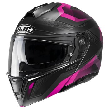 CAPACETE HJC I90 LARK ROSA  E PRETO
