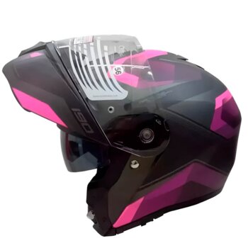 CAPACETE HJC I90 LARK ROSA  E PRETO