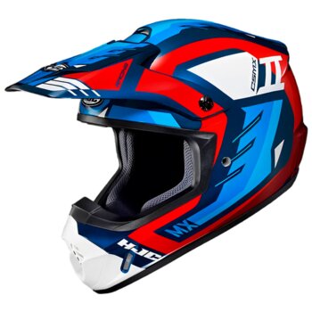 CAPACETE HJC OFF CSMXII PHYTON AZUL VERMELHO E BRANCO