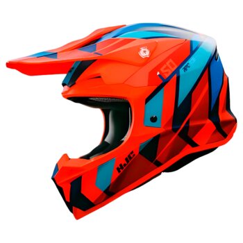 CAPACETE HJC OFF I50 VANISH LARANJA E AZUL