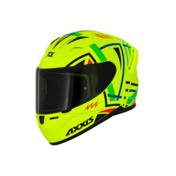 CAPACETE AXXIS SEGMENT APOLO MANDALA A3 - YELLOW FLUOR