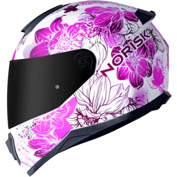 CAPACETE NORISK RAZOR BLOOM WHITE/PINK