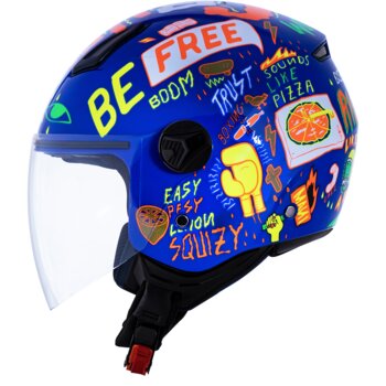 CAPACETE NORISK ORION FREE BLUE/ORANGE 56/S