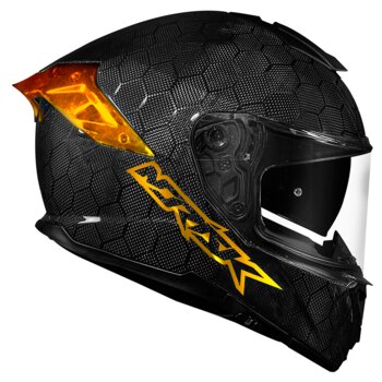 CAPACETE NORISK VIPER GT SNAKE CARBON/GOLD
