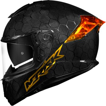 CAPACETE NORISK VIPER GT SNAKE CARBON/GOLD
