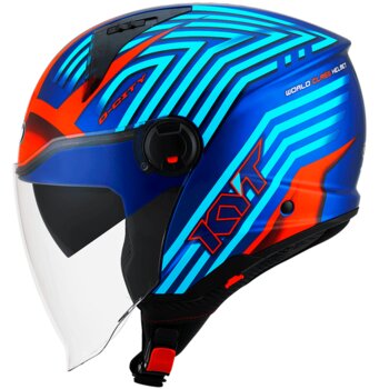CAPACETE KYT D-CITY LUCENT BLUE ORANGE
