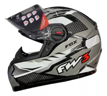 CAPACETE FW3 GTN FOX GRAFITE