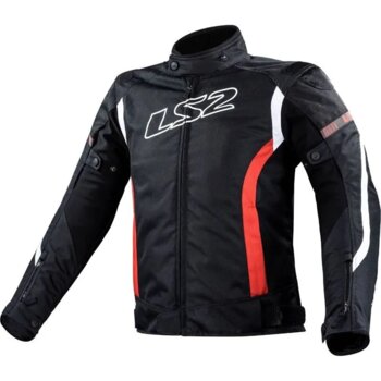 JAQUETA LS2 GATE BLK/WHT/RED