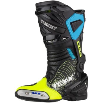 BOTA TEXX PISTA PRETA VERDE E AZUL