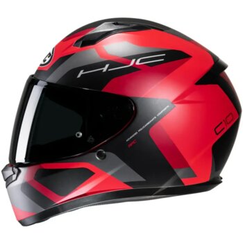 CAPACETE HJC C10 TINS VERMELHO CINZA PRETO