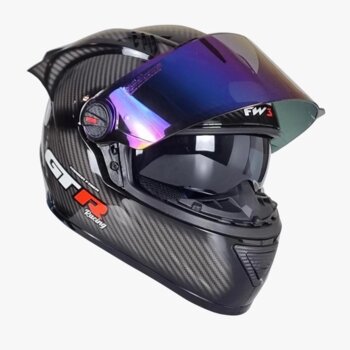 CAPACETE FW3 GTRACING DESIGN CARBON FIBER PRETO 56