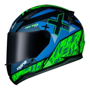 CAPACETE LS2 RAPID FF353 XTREET BLacK/GREEN