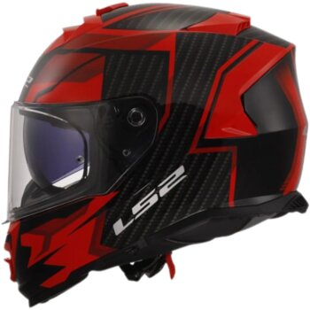 CAPACETE LS2 STORM FF800 TRACKER BLACK/RED