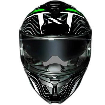 CAPACETE NORISK STRADA II FUSION BRANCO PRETO VERDE