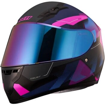 CAPACETE X11 TRUST PRO TRANSIT AZUL/ROSA