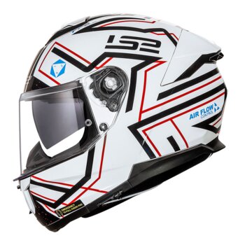 CAPACETE LS2 STREAM II FF808 MAZE WHITE/BLACK