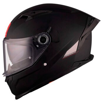 CAPACETE MT HELMETS BRAKER SV SOLID A1 PRETO - MATTE