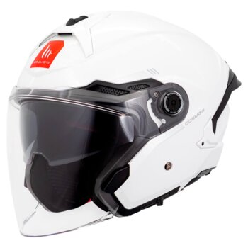 CAPACETE MT HELMETS COSMO SV SOLID A0 BRANCO - GLOSS