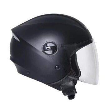 CAPACETE TAURUS JOY23 OPEN FACE PRETO FOSCO