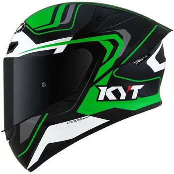 CAPACETE KYT TT COURSE OVERTECH BLACK/GREEN 62/XL