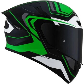 CAPACETE KYT TT COURSE OVERTECH BLACK/GREEN 62/XL