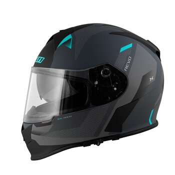 CAPACETE X11 REVO VISION 2 CINZA/ACQUA FOSCO
