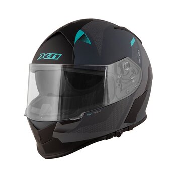 CAPACETE X11 REVO VISION 2 CINZA/ACQUA FOSCO