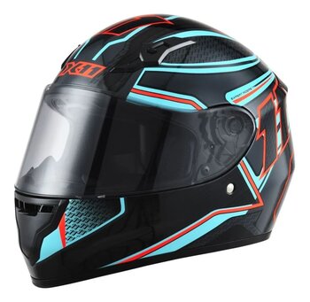 CAPACETE X11 TRUST PRO 11 ACQUA/VERMELHO BRILHO