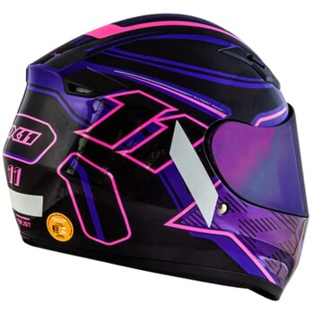 CAPACETE X11 TRUST PRO 11 PRETO/ROXO/ROSA
