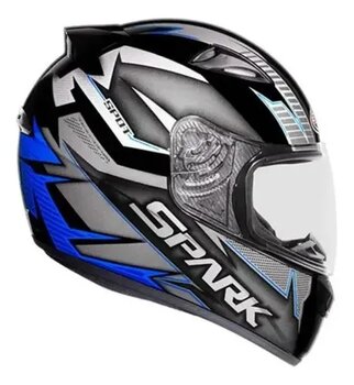 CAPACETE  SPARK SPOT /PFO/AZUL 58