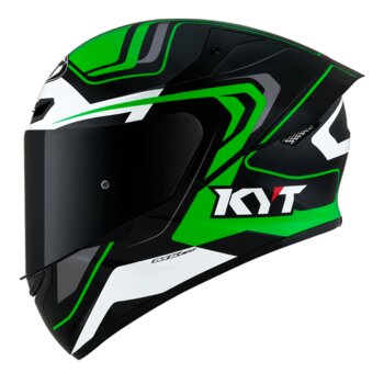 CAPACETE KYT TT COURSE OVERTECH BLACK/GREEN