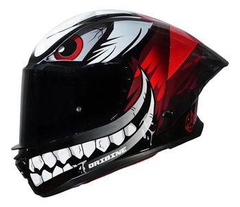 CAPACETE ORIGINE PISTA JOKER BLACK RED GLOSS