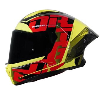 CAPACETE ORIGINE PISTA MUGELLO FLUO YELLOW BLACK GLOSS