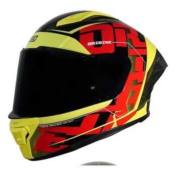 CAPACETE ORIGINE PISTA MUGELLO FLUO YELLOW BLACK GLOSS