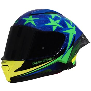 CAPACETE ORIGINE PISTA STAR BRAZIL BLUE GLOSS