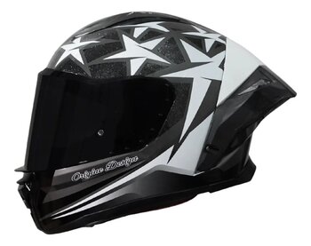 CAPACETE ORIGINE PISTA STAR WHITE BLACK GLOSS